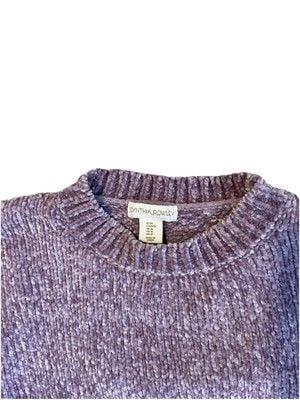 Cynthia Rowley Women's Sweater Lavender Crew Long Sleeve 3