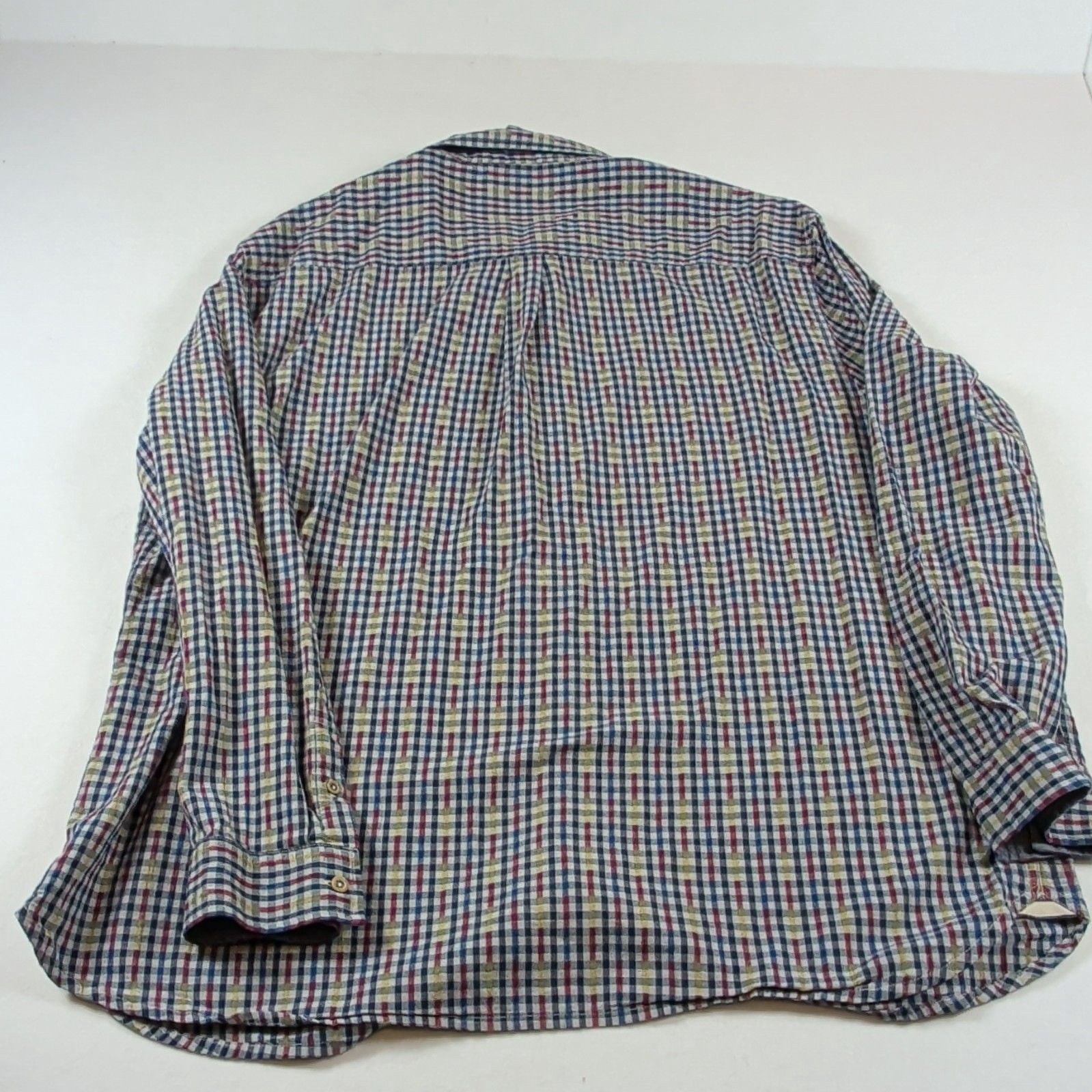 carbon2cobalt Men's 2XL Woven Cotton Long Sleeve Button-Up Multicolor Check 10