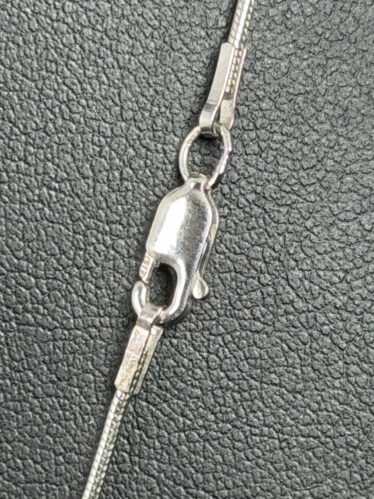 Vtg Signed RSE Sterling Silver Eternity Circle Pendant Necklace 925 Clear CZ 9