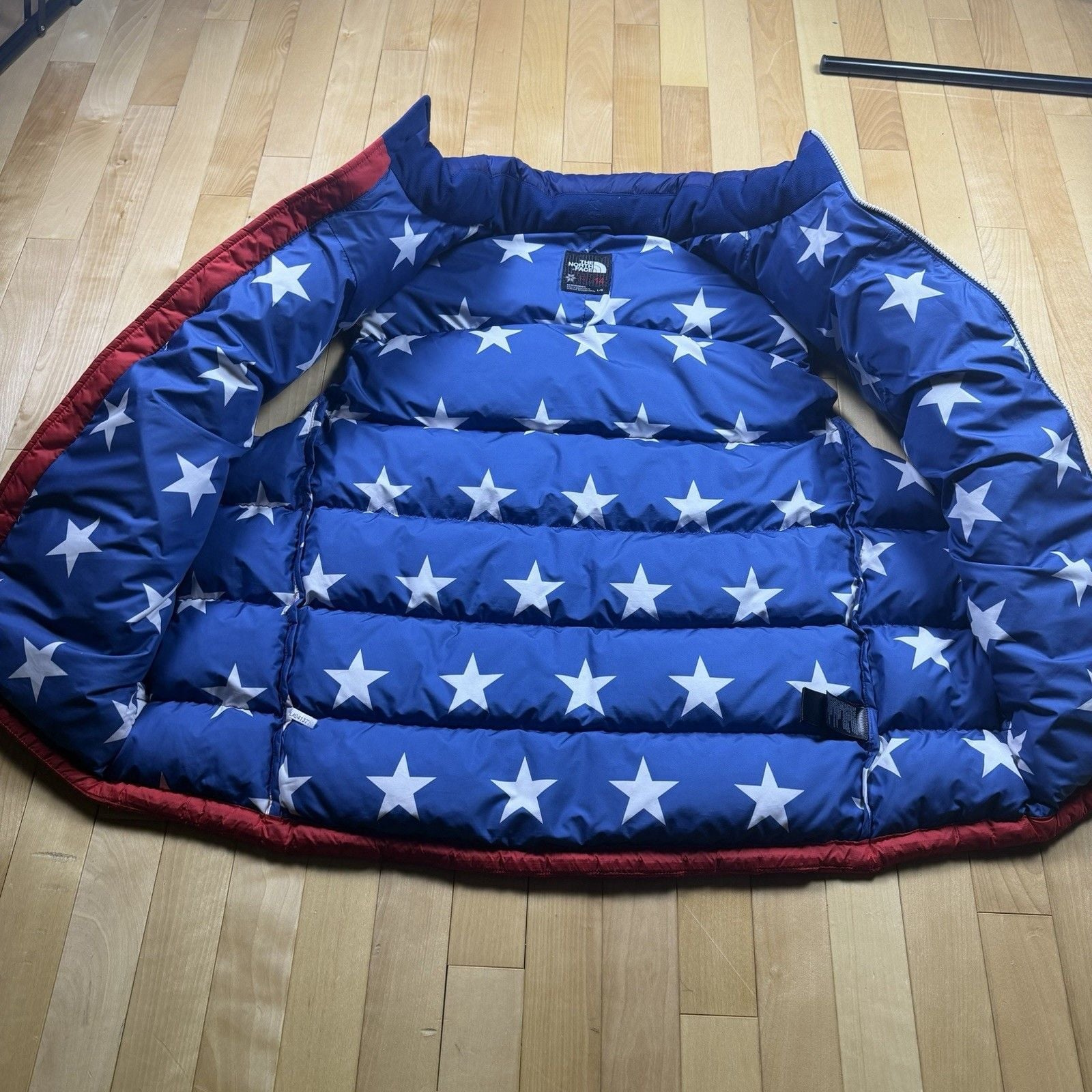The North Face RU14 2014 Sochi Olympics 700 Down Vest Mens L USA Stars Rare 6