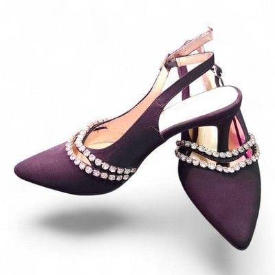 Dominique Nicole “Naima” Rhinestone Slingbacks – Size 6.5M – Show-Stopping Glam 2