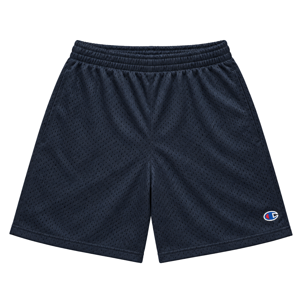 Champion Mesh Athletic Shorts Youth Size S Black Basketball Gym With Pockets 1