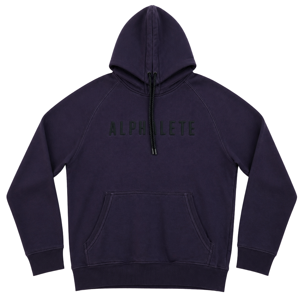 Alphalete Men's Premium Fleece Pullover Hoodie - Purple Size L 1