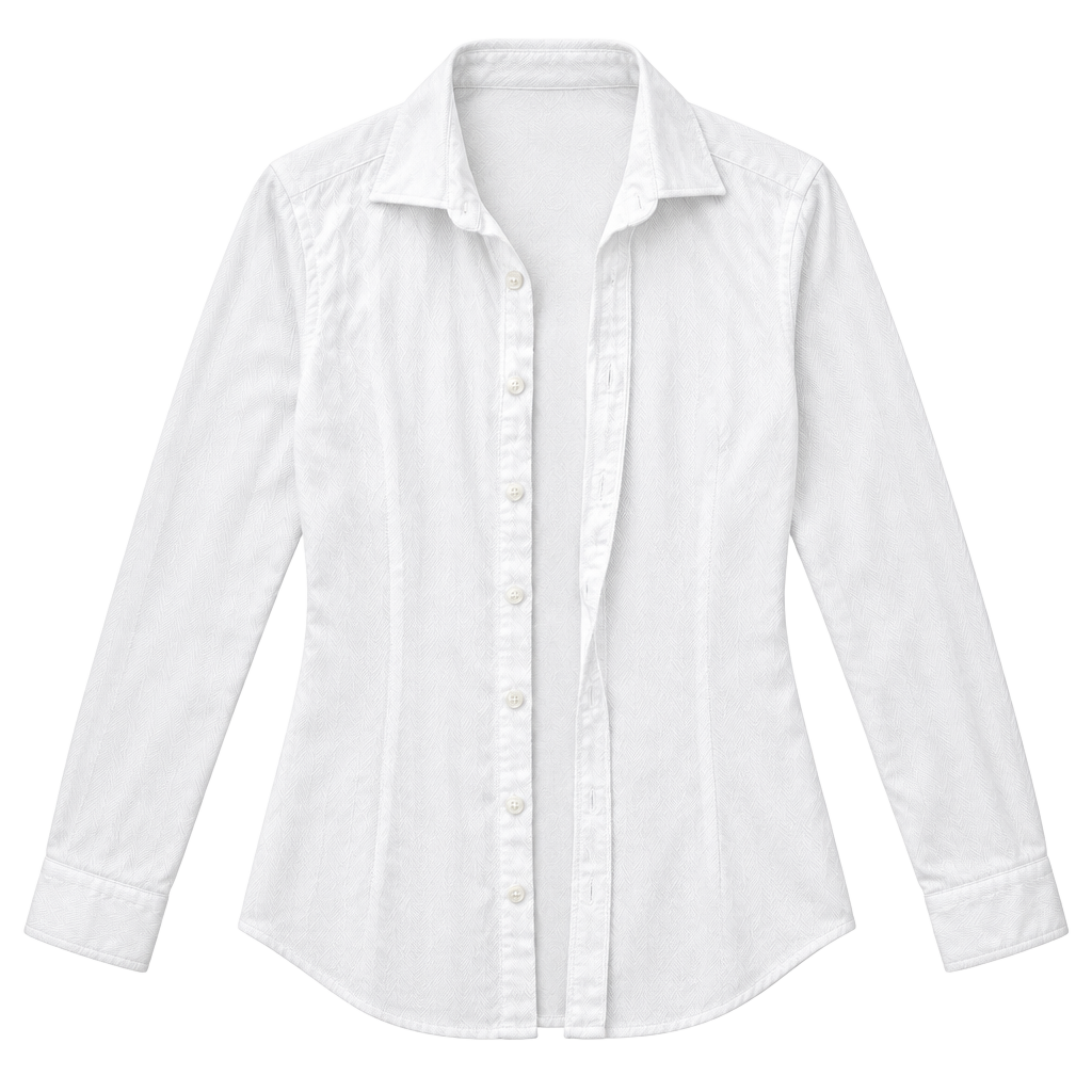 Michael Kors White Crinkle Cotton Long Sleeve Button Down Shirt 1
