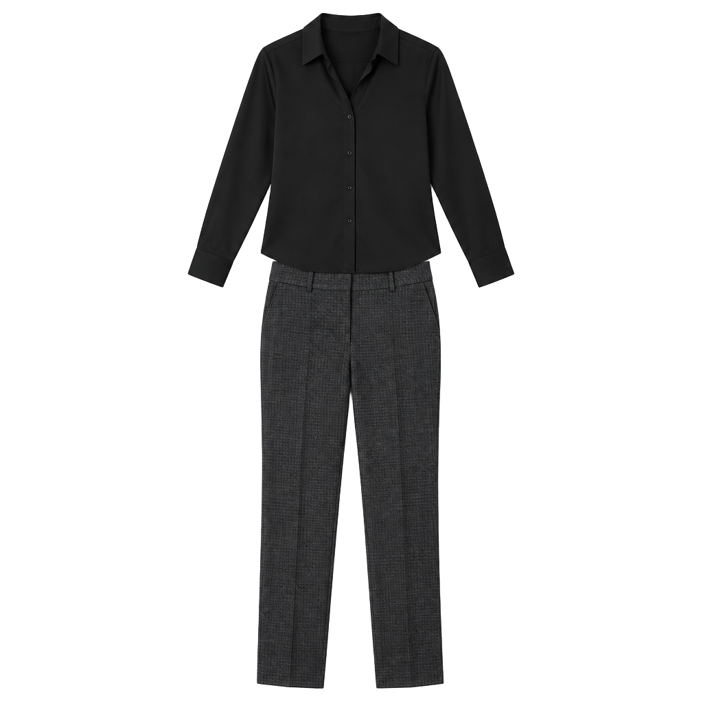 Meg & Margot Black Pull-On Ponte Pants, Size XL 1