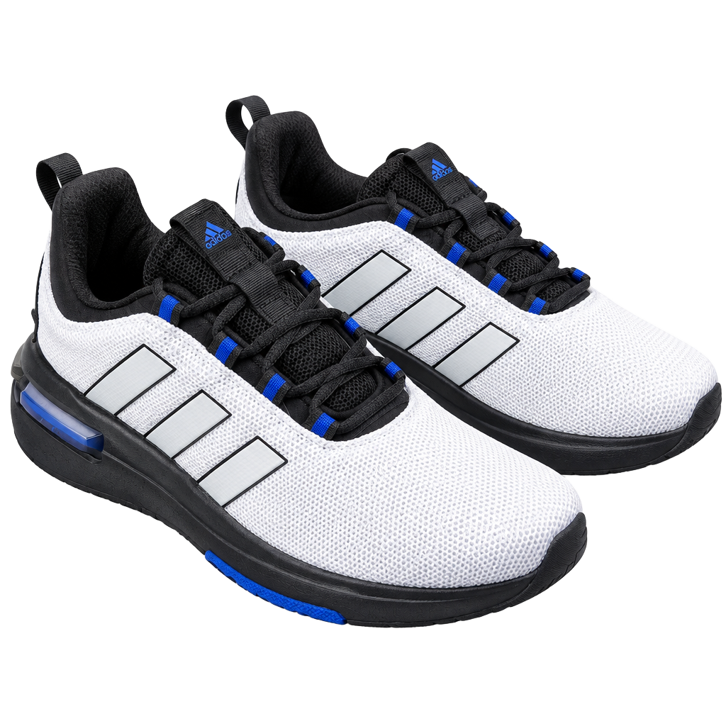 Adidas Racer TR23 Size 9.5 White Black Blue Sneakers JP5303 1