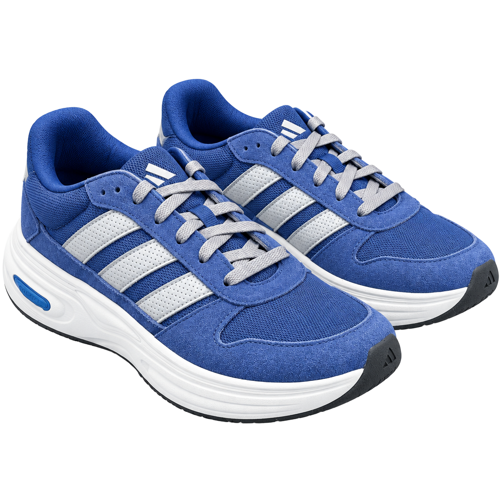 Adidas Cloudfoam Cuxxion-80S Size 10.5 Wide Blue Sneakers 1