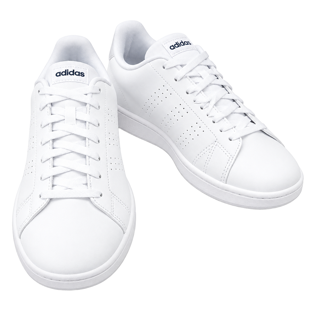 Adidas Advantage Size 9 White Cloudfoam Sneakers 1