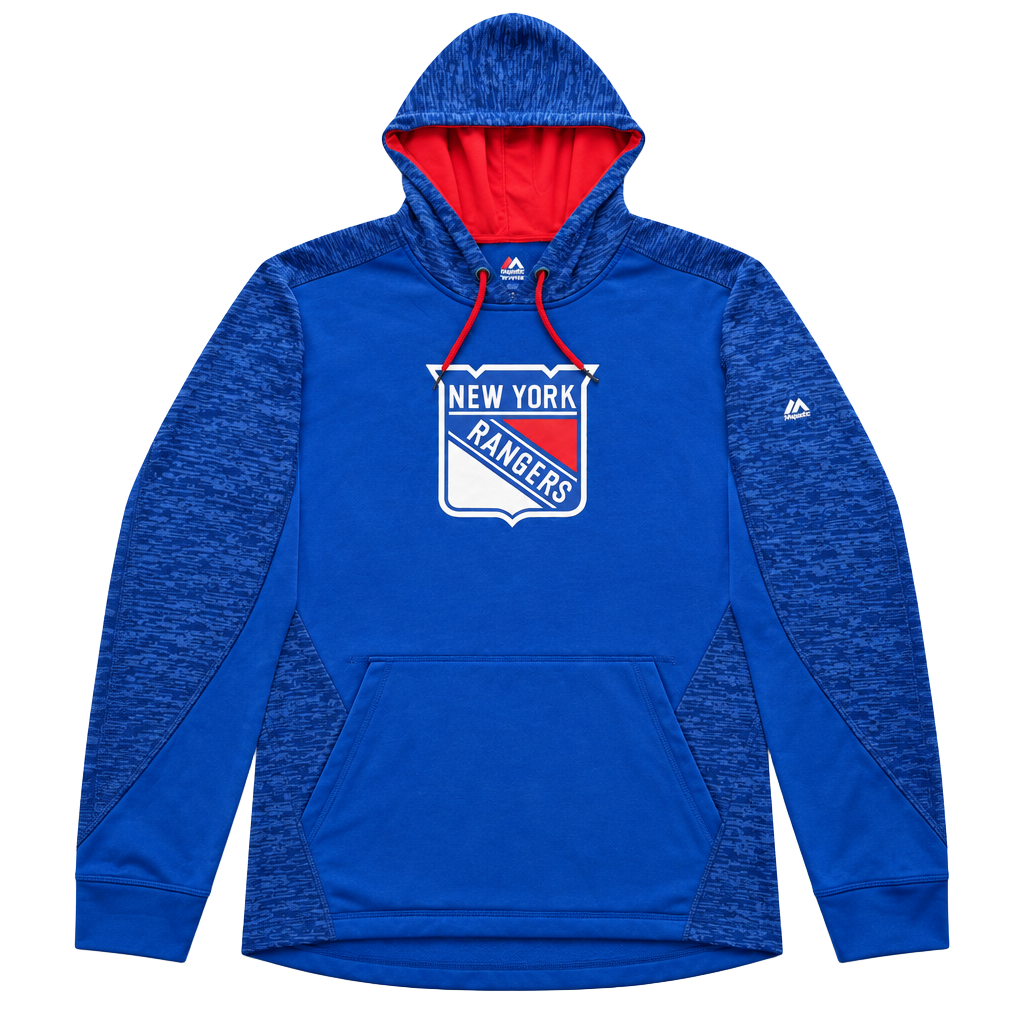 Majestic New York Rangers NHL Hockey Pullover Hoodie Blue/Red/White XL 1