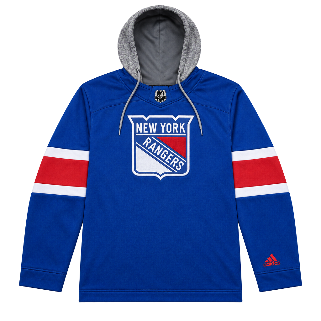 Adidas New York Rangers NHL Hockey Hoodie Pullover Blue XL Officially Licensed 1