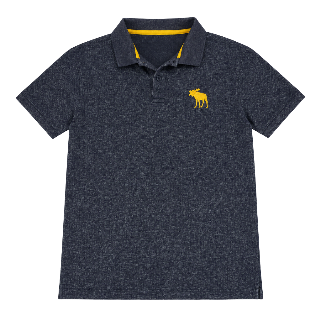 Abercrombie & Fitch Polo Shirt Size XS Gray Stretch Logo 1