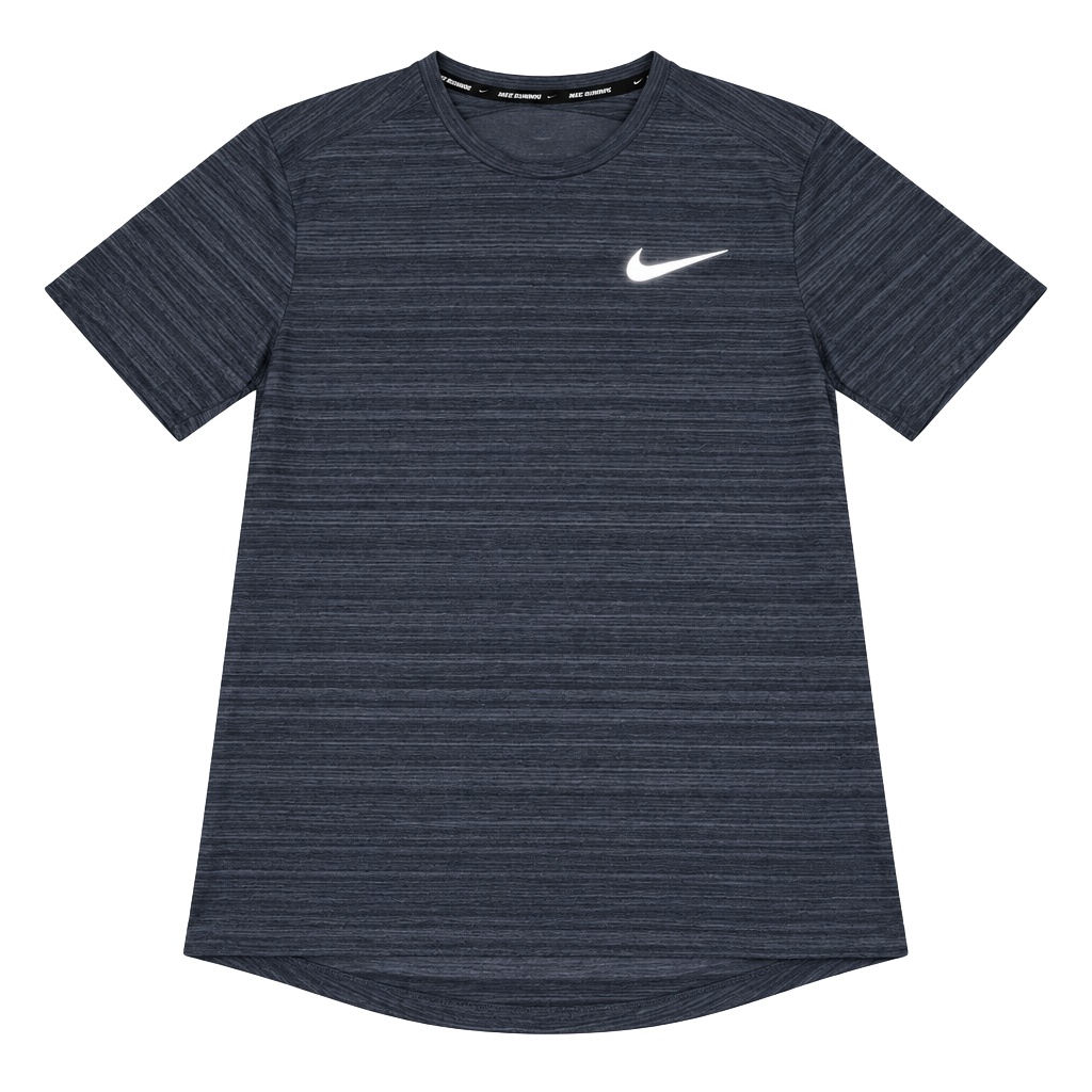 Nike Running Shirt Blue Striped Athletic T-Shirt 1