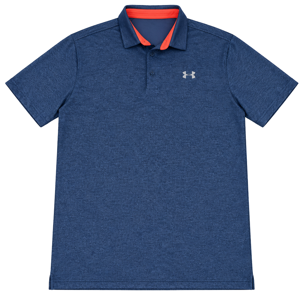 Under Armour HeatGear Polo Shirt Size XL Blue Orange Athletic 1