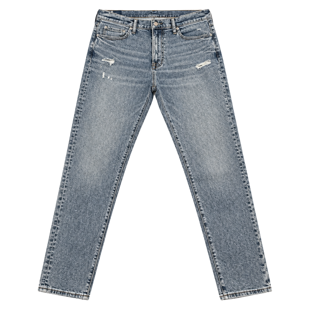 Abercrombie & Fitch Slim Taper Jeans 34x32 Stretch Light Wash Distressed 1
