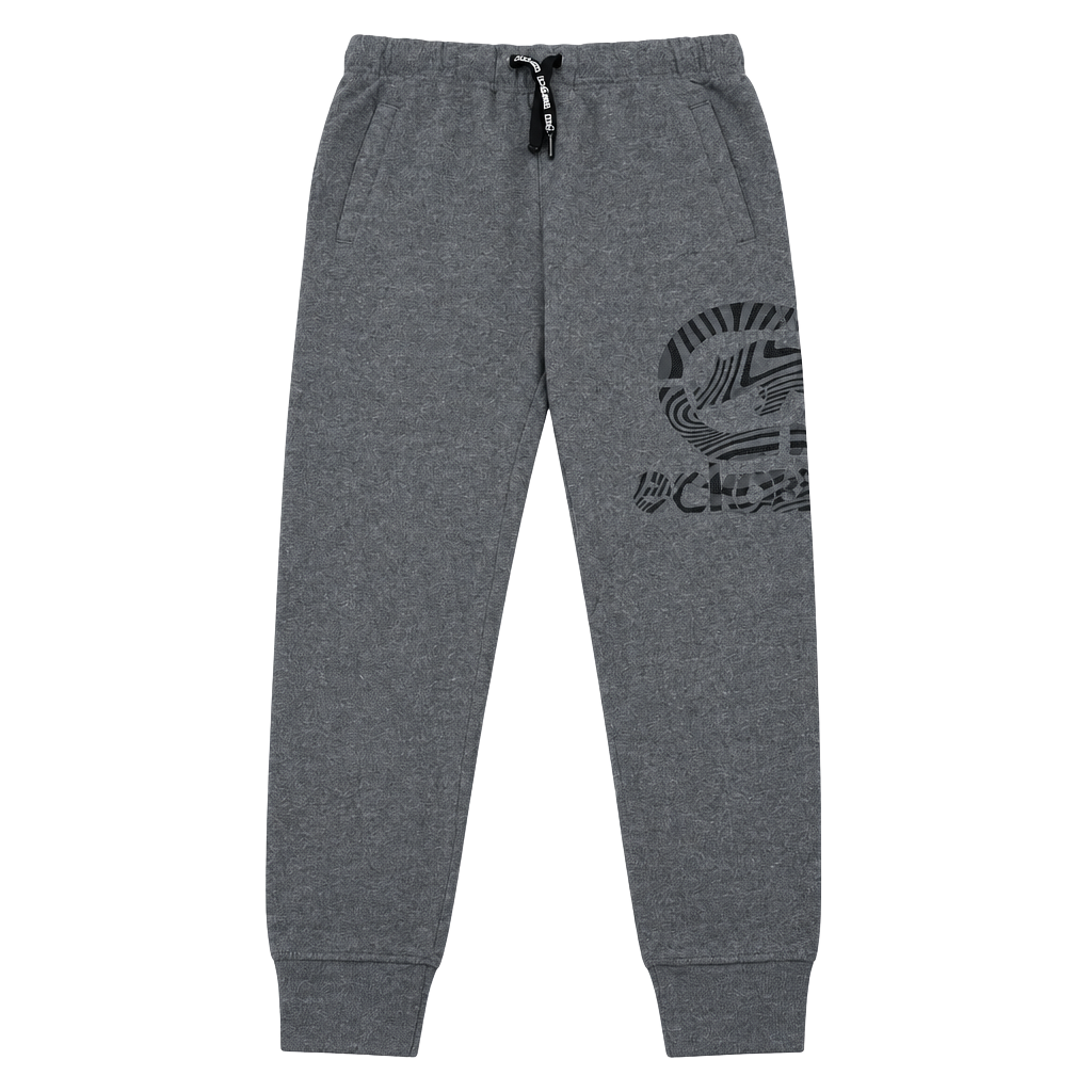 Ecko Unltd Sweatpants Size L Grey Raw Uncut Logo Fleece Joggers 1