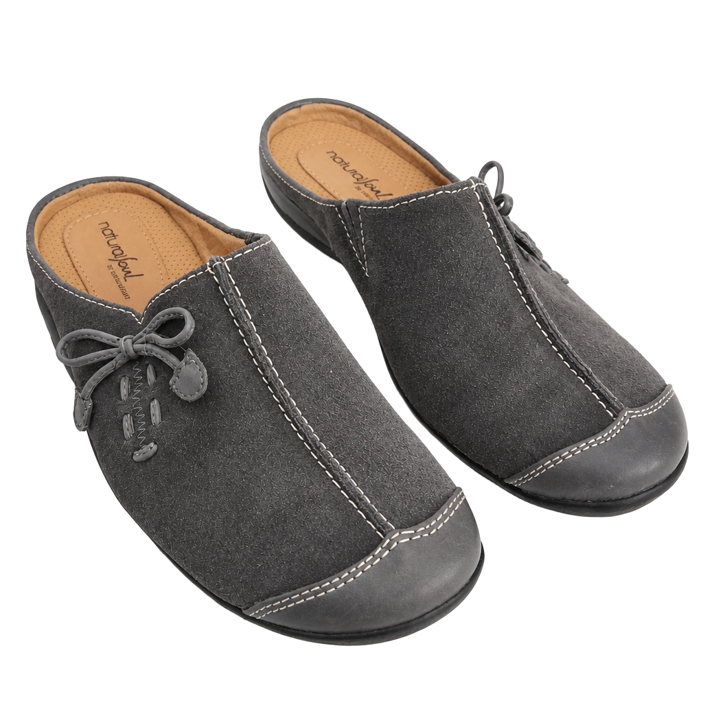 Natural Soul Fanner Size 7.5 Grey Suede Mules 1