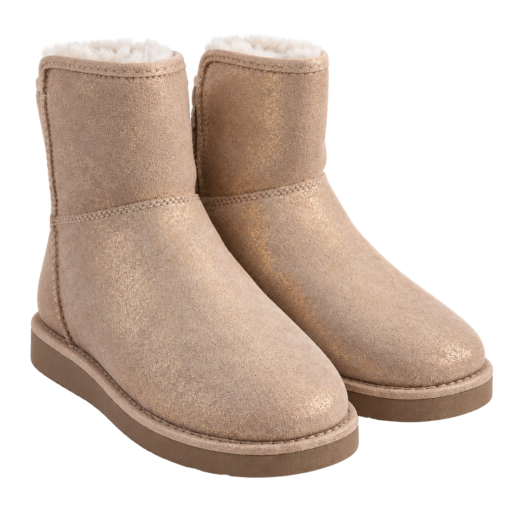 UGG Classic Abree Mini II Stardust Metallic Rose Gold Boots 1