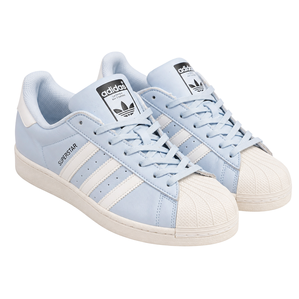 Adidas Superstar Size 10.5 Light Blue Sneakers 1