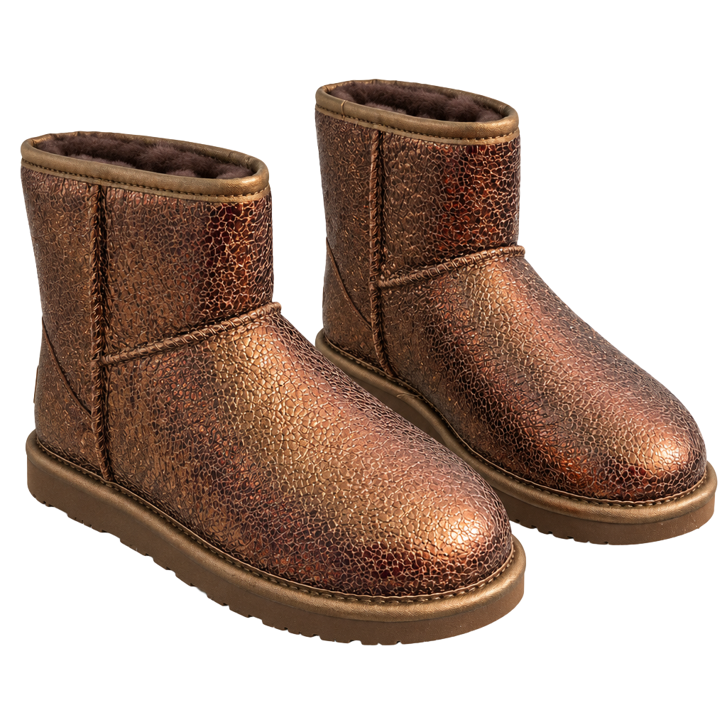 UGG Classic Mini Metallic Sparkle Size 7 Bronze Boots 1