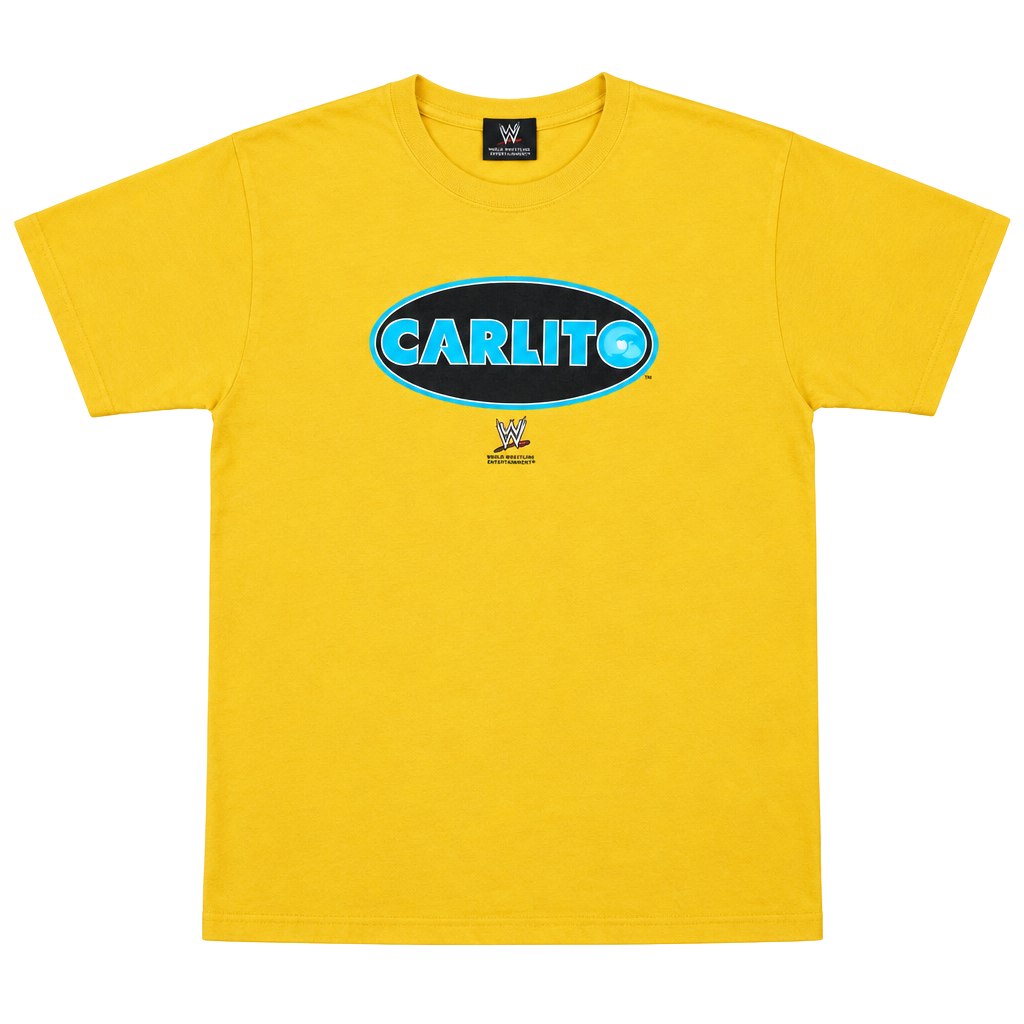 Steve & Barry's Carlito WWE T-Shirt Size L Yellow Graphic Tee 1