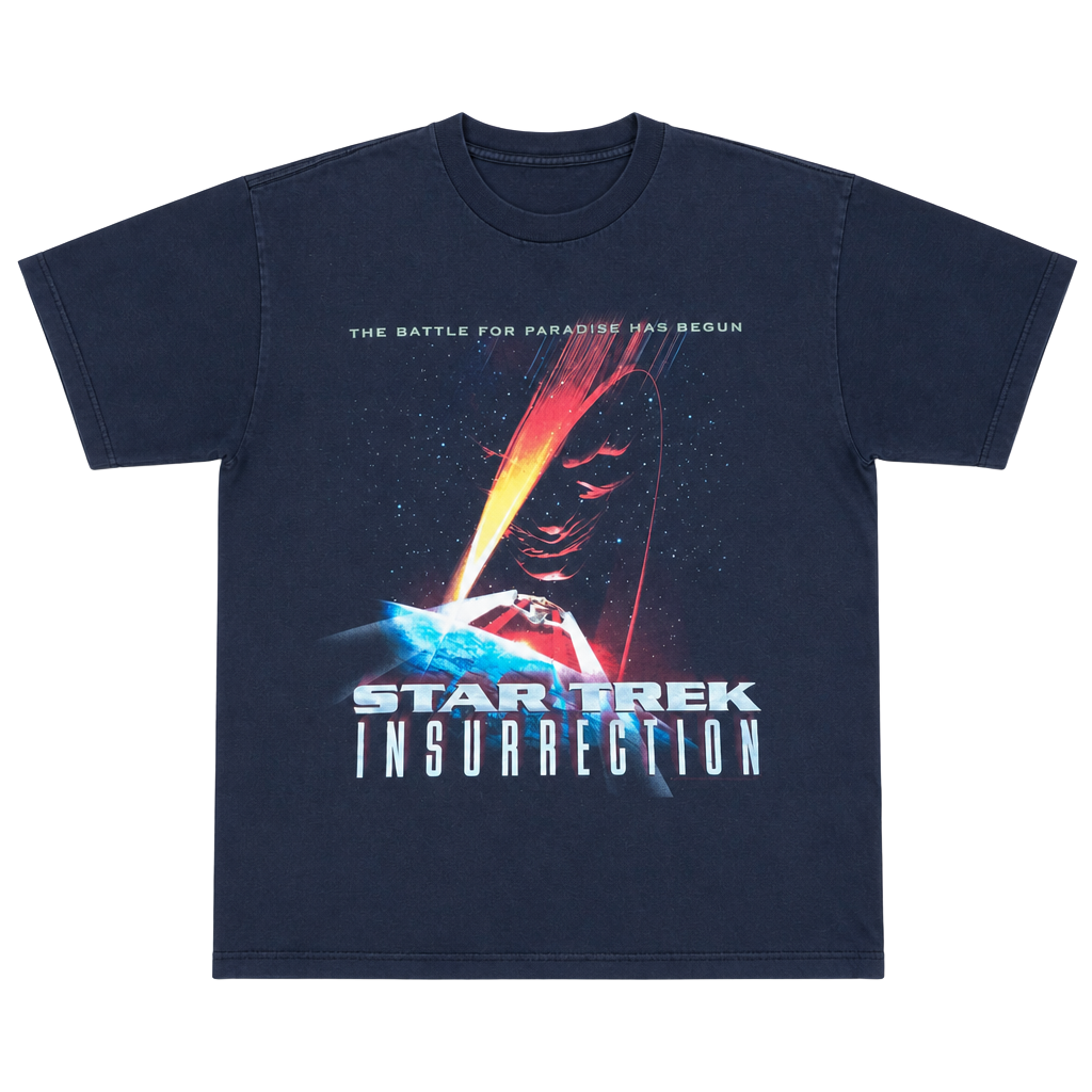Vintage 1998 Star Trek Insurrection Movie Promo Graphic T-Shirt 1
