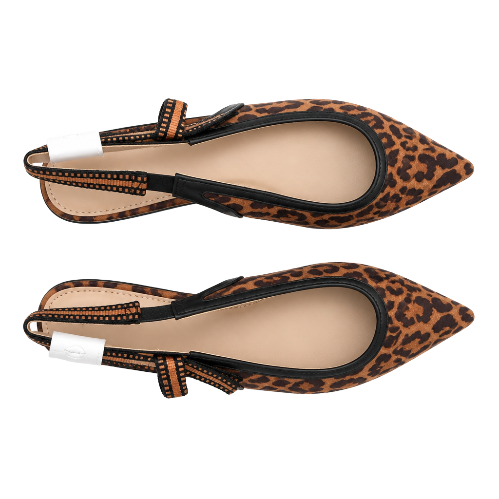A New Day Leopard Print Pointed Toe Slingback Flats Size 8.5 1