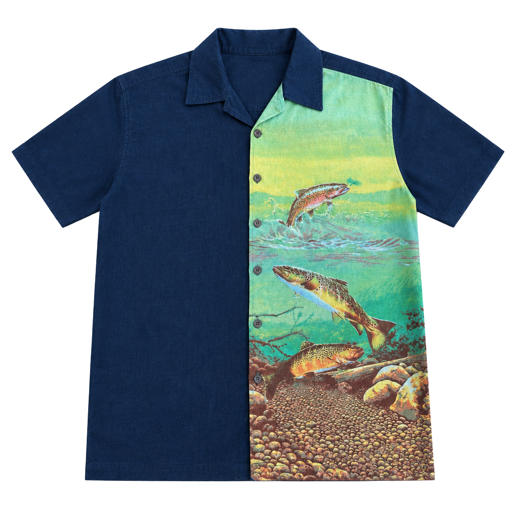 National Wildlife Federation by David Carey Fishing Shirt Size XL Trout 1