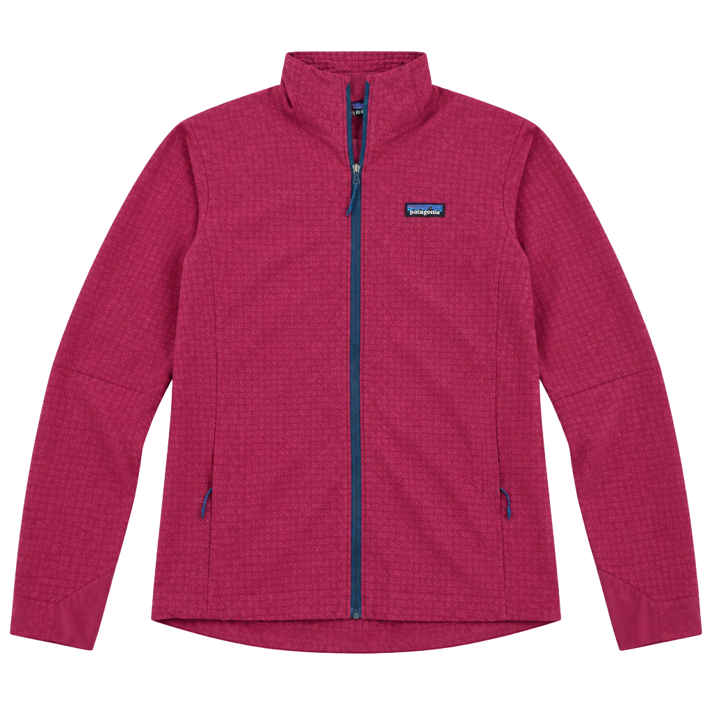 Patagonia Full Zip Jacket Size S Burgundy Grid Fleece 1