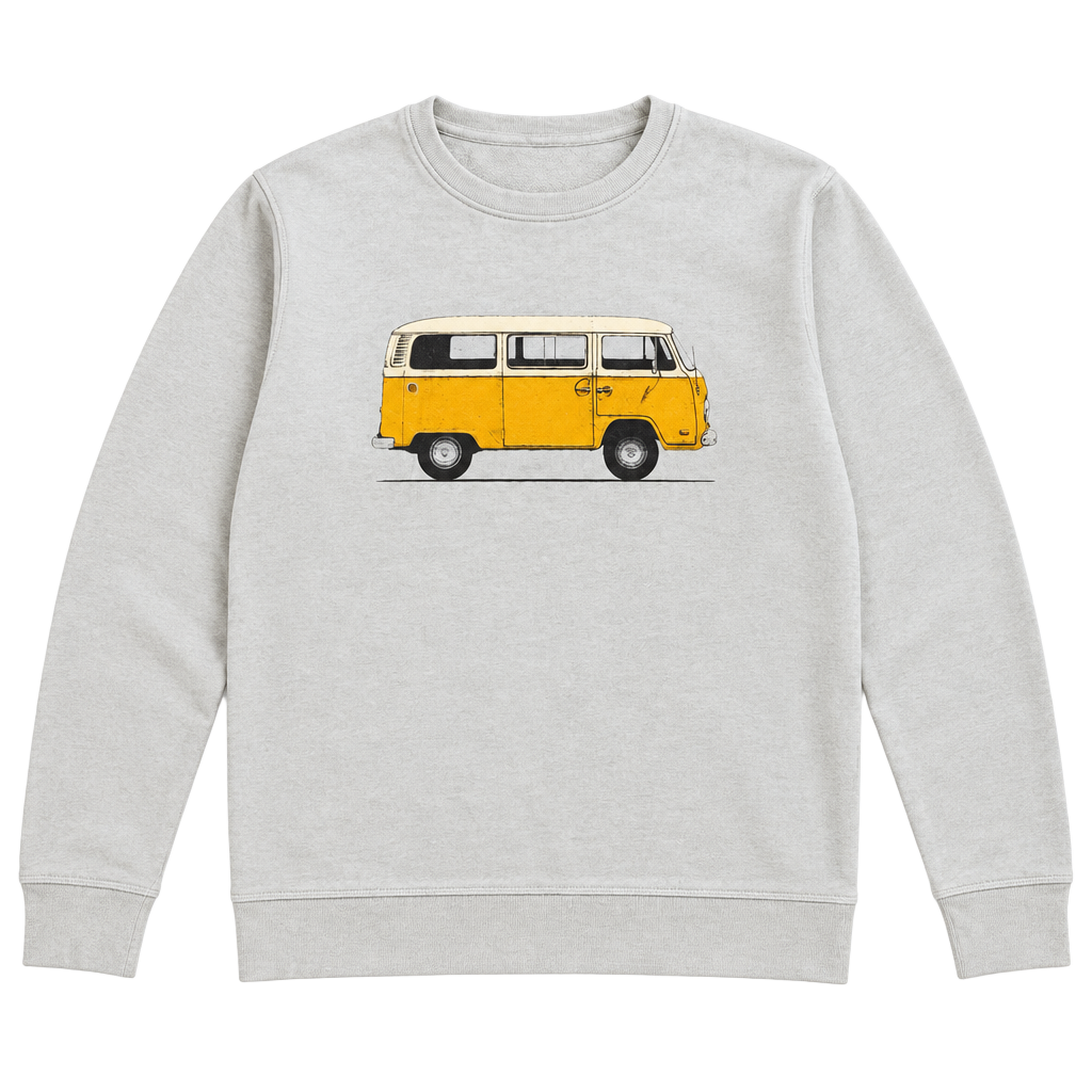Wituka Campervan Sweatshirt Size L Light Blue Graphic Organic Cotton 1