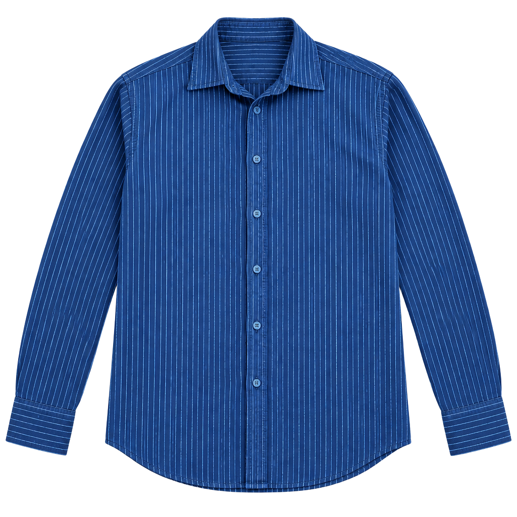 Gap Premium Long Sleeve Button Down Shirt Size M Blue Striped 1