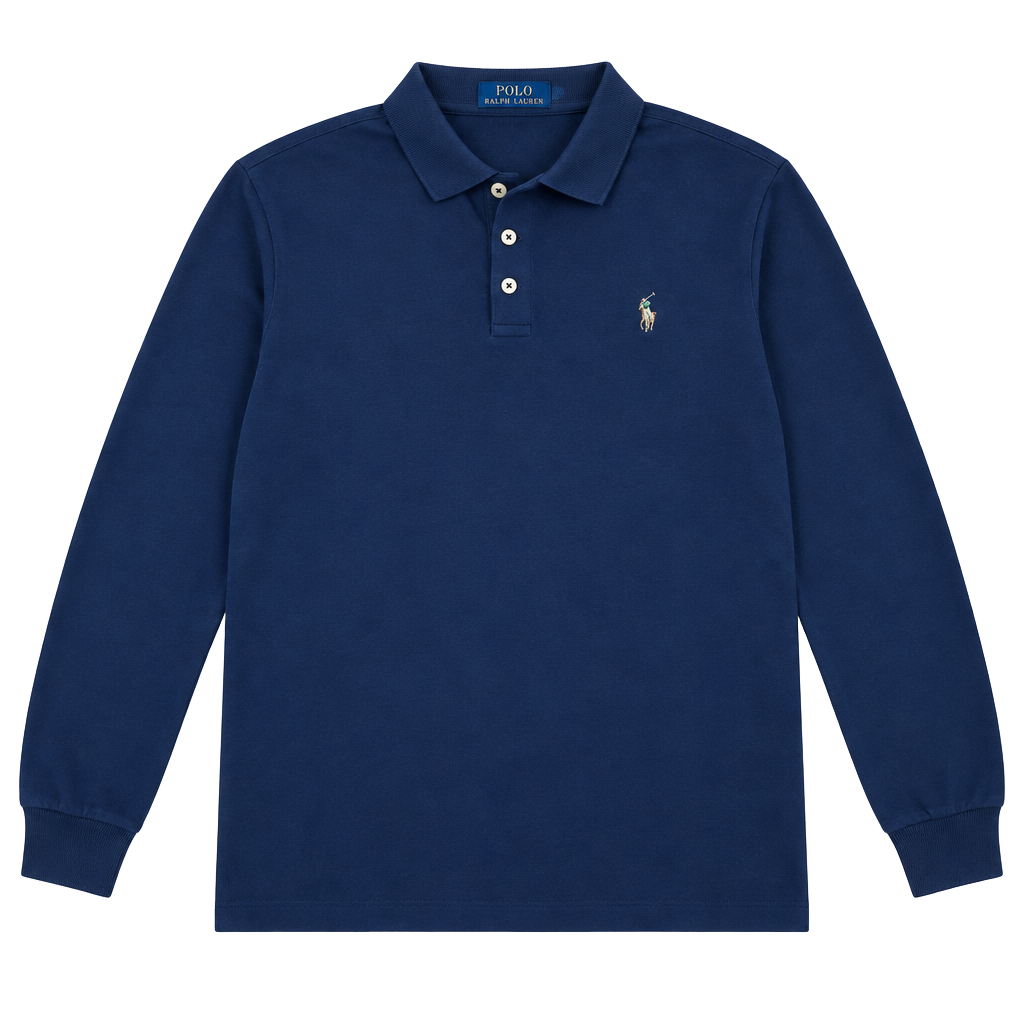 Polo Ralph Lauren Long Sleeve Polo Shirt XL Navy Classic Fit 1