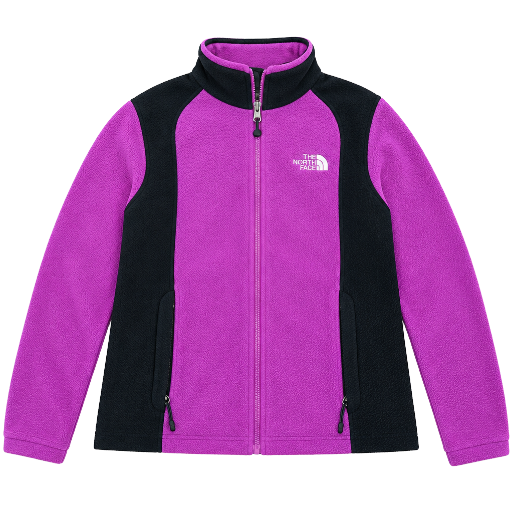 The North Face Fleece Jacket Size M Pink Black Full Zip 1