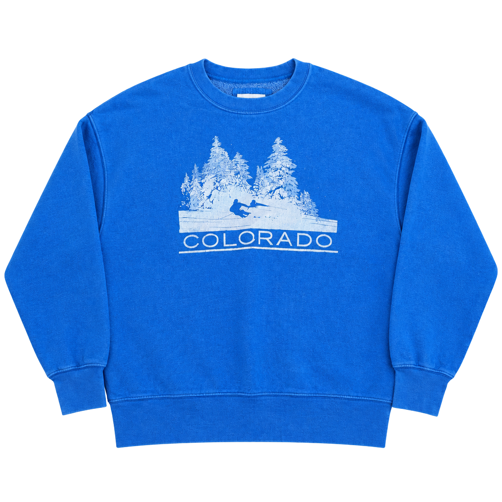 American Eagle Colorado Ski Sweatshirt Size XS Blue Graphic Pullover 1