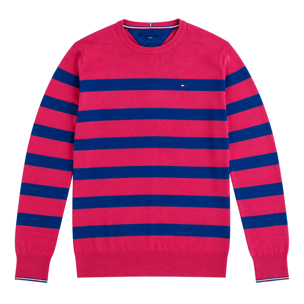 Tommy Hilfiger Crewneck Striped Sweater Size S Red Blue 1
