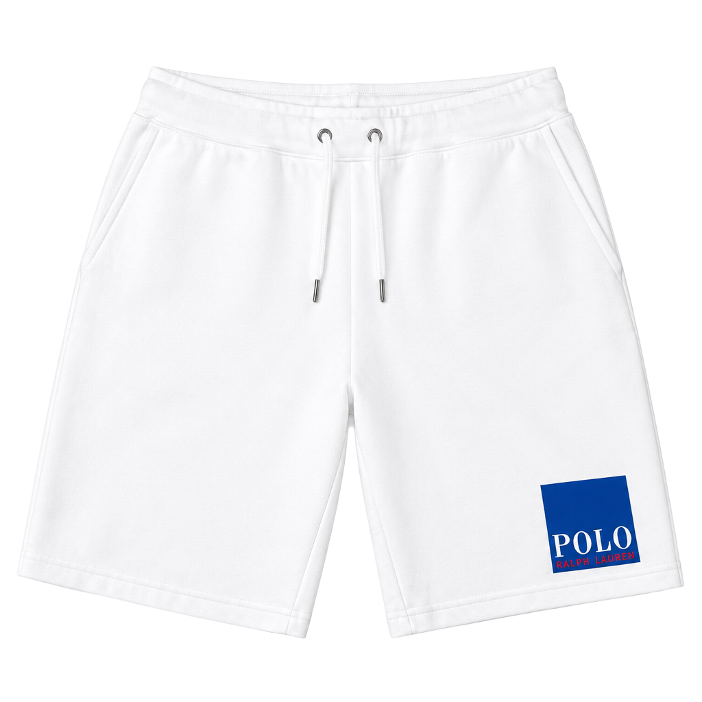 e: Polo Ralph Lauren Men’s White Fleece Drawstring Shorts Size S 1