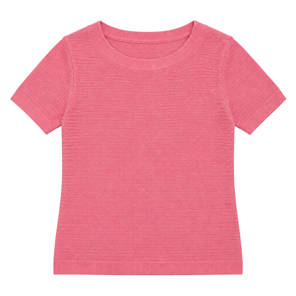 Cyrus Ribbed Knit Sweater Size 1X Pink Pullover Crew Neck 1