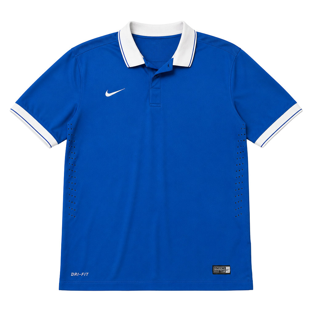 Nike Laser II Dri-Fit Polo Shirt Size L Royal Blue White 1