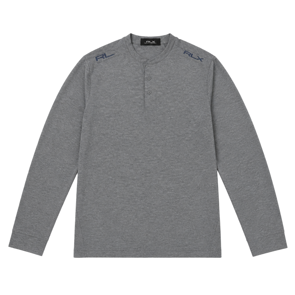RLX Ralph Lauren Men's Gray Long Sleeve Performance Henley Shirt 1