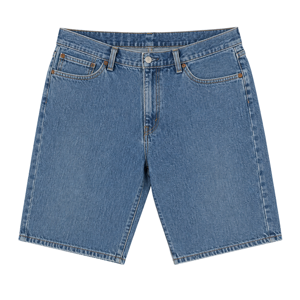 Levi's 505 Denim Shorts Size 38 Blue Regular Fit Cotton Jorts 1
