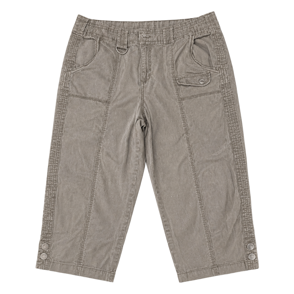 Style & Co. Women's Utility Cargo Capri Pants Olive Green Size 12 1