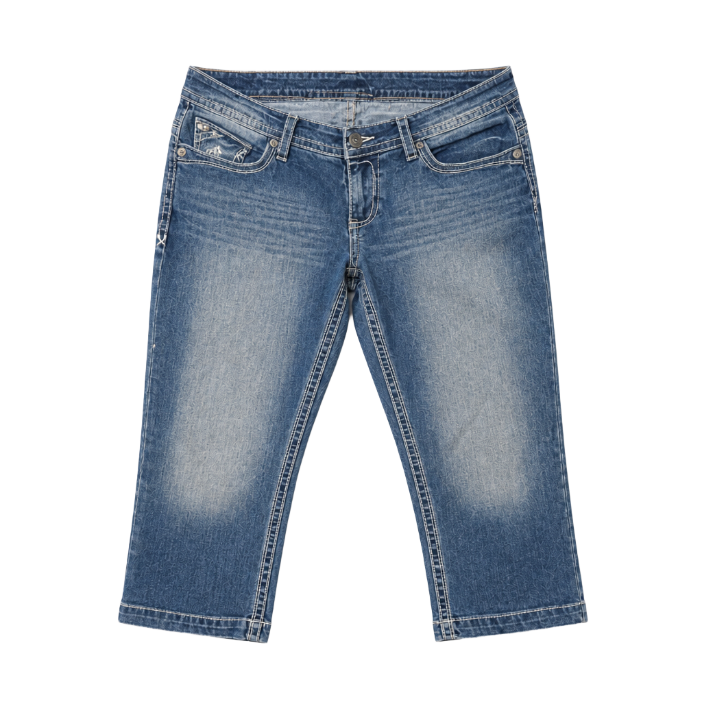 Maurices Premium Womens Medium Wash Denim Capri Jeans Size 16 Regular 1