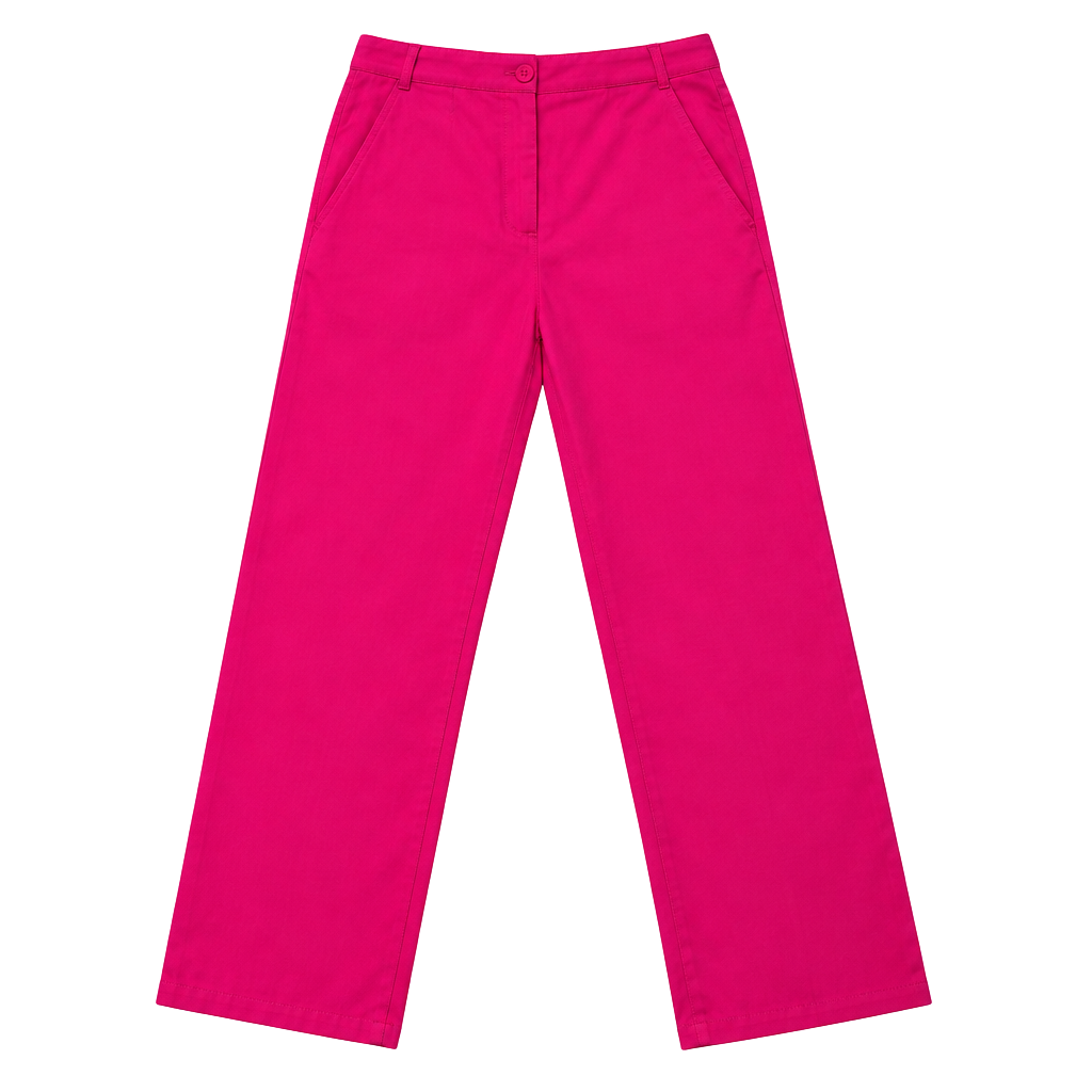 Shein High Waist Straight Leg Pants Pink M (6) 1