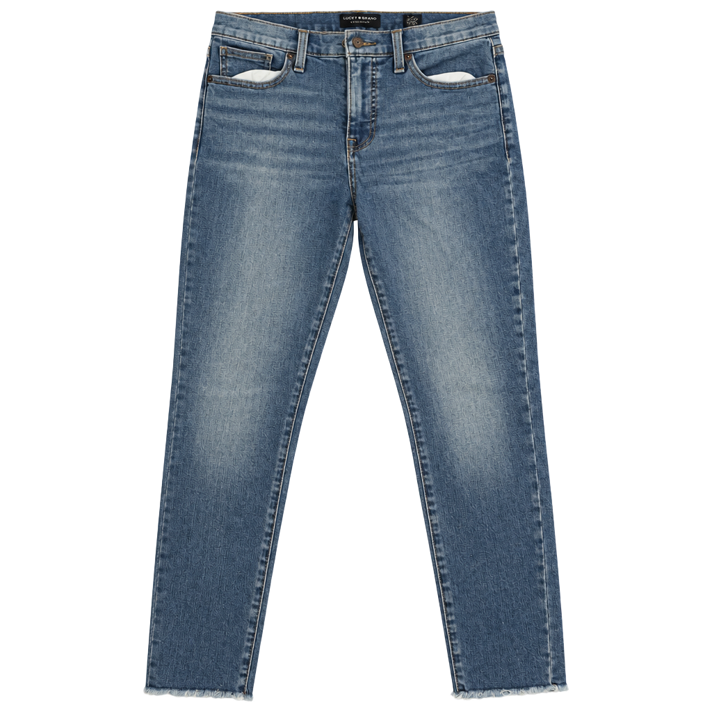 Lucky Brand Mid Rise Skinny Ava Jeans Blue Denim Ankle 1