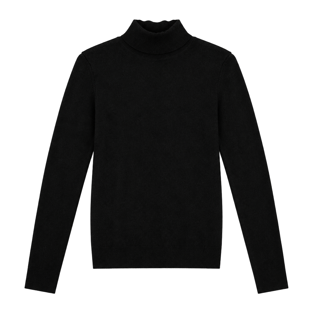 Zara Black Mock Neck Sweater Size M 1