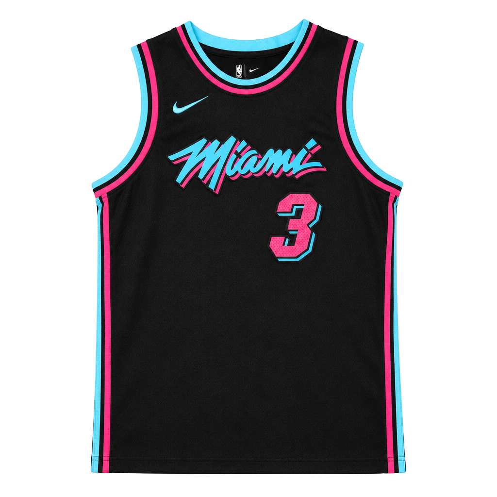 Nike Miami Heat Dwyane Wade 3 Vice Jersey Size 52 Black Swingman 1