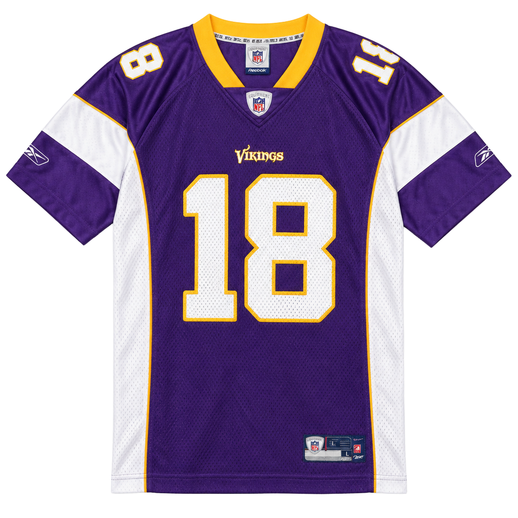 Reebok NFL Minnesota Vikings Sidney Rice 18 Jersey Size L 1