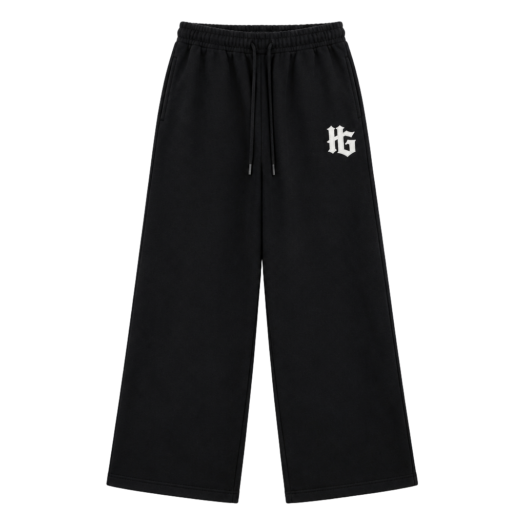 Holy Ghost Sweatpants Size M Black Logo Drawstring Wide Leg 1