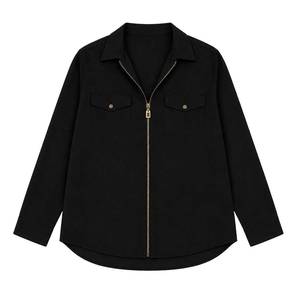 Michael Michael Kors Full Zip Blouse Size 1X Black Long Sleeve Shirt 1