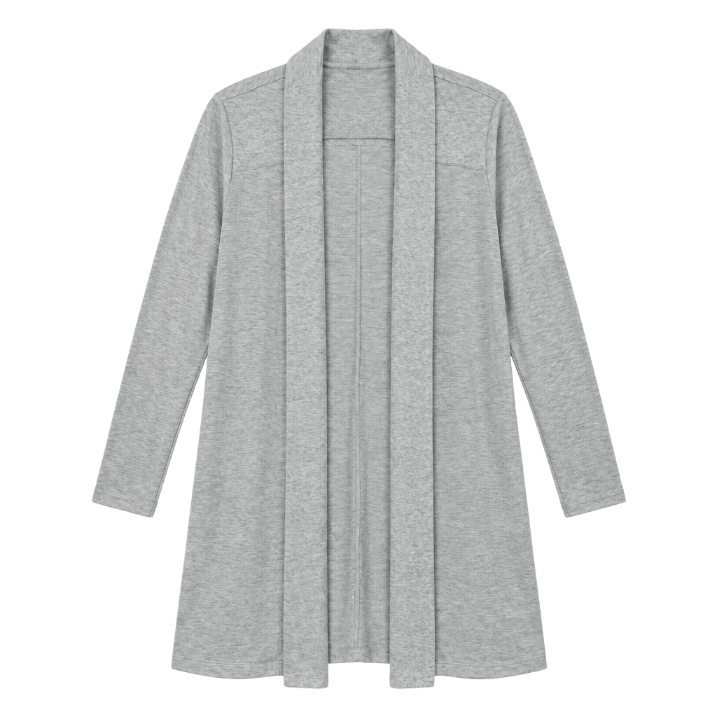Active Life Cardigan Size XXL Fog Grey Heather Modal Blend Open Front 1
