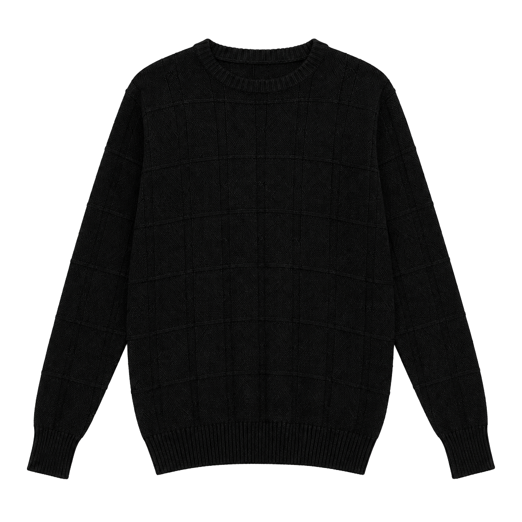 Oscar de la Renta Black Cotton Sweater Size M 1